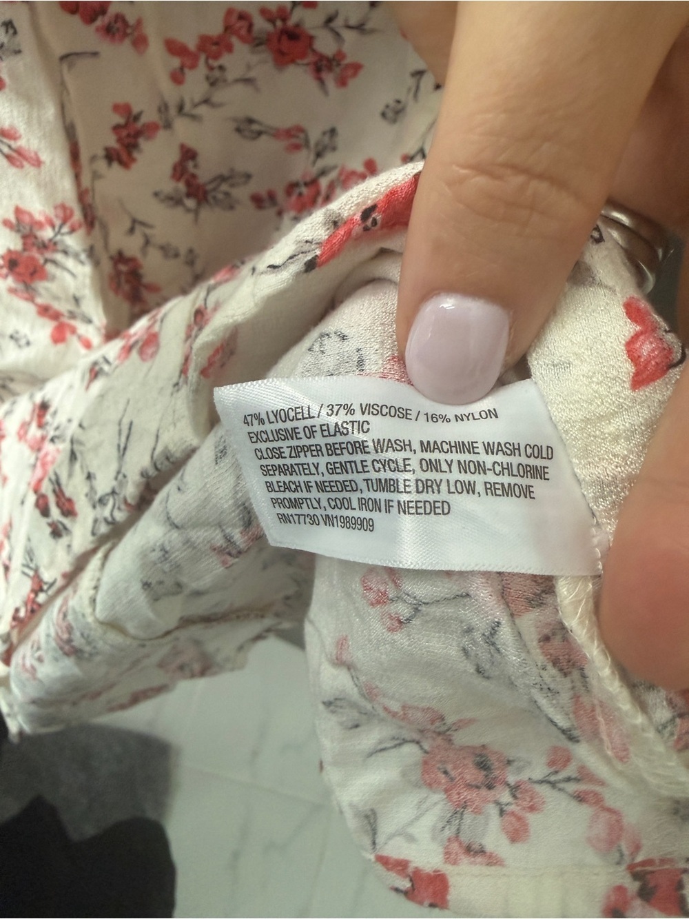 a new day White Mini Dress with Pink Floral Print - Picture 3 of 4